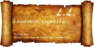 Leonhardt Ludmilla névjegykártya
